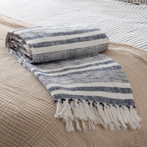 Yard Neela Stripe Fringed Throw